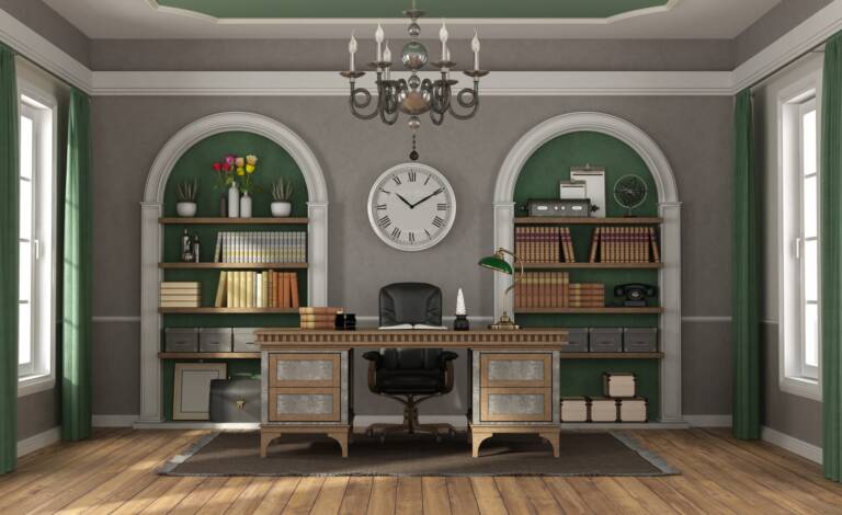 Home office in classic style