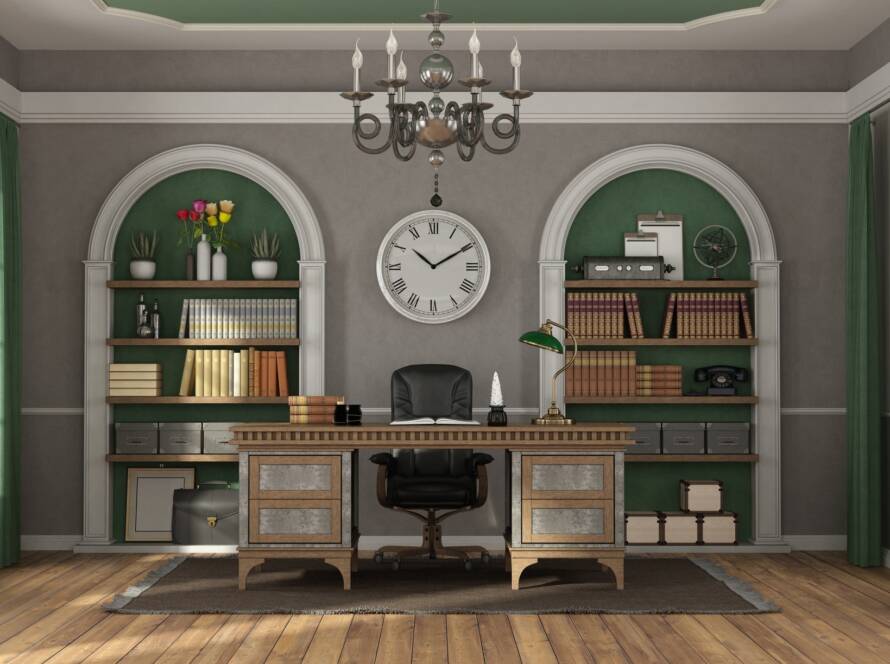 Home office in classic style