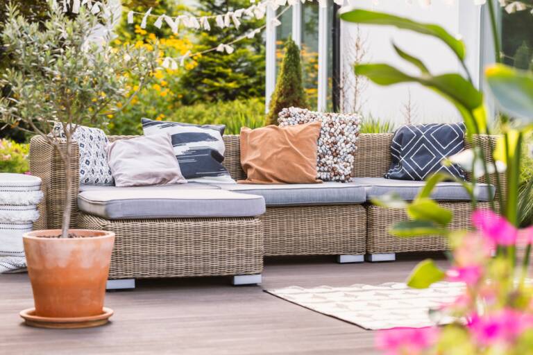 Living room on a deck