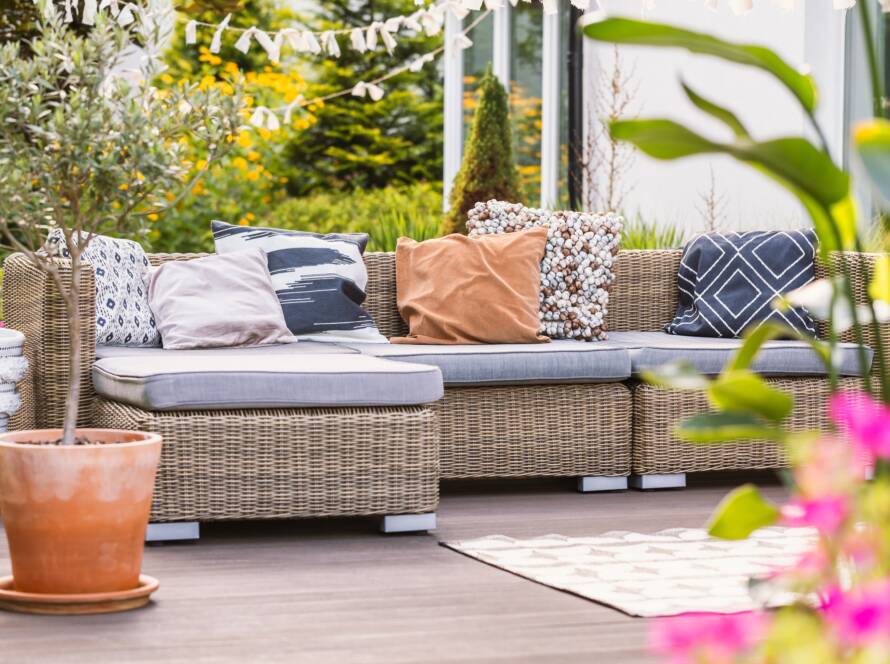Living room on a deck