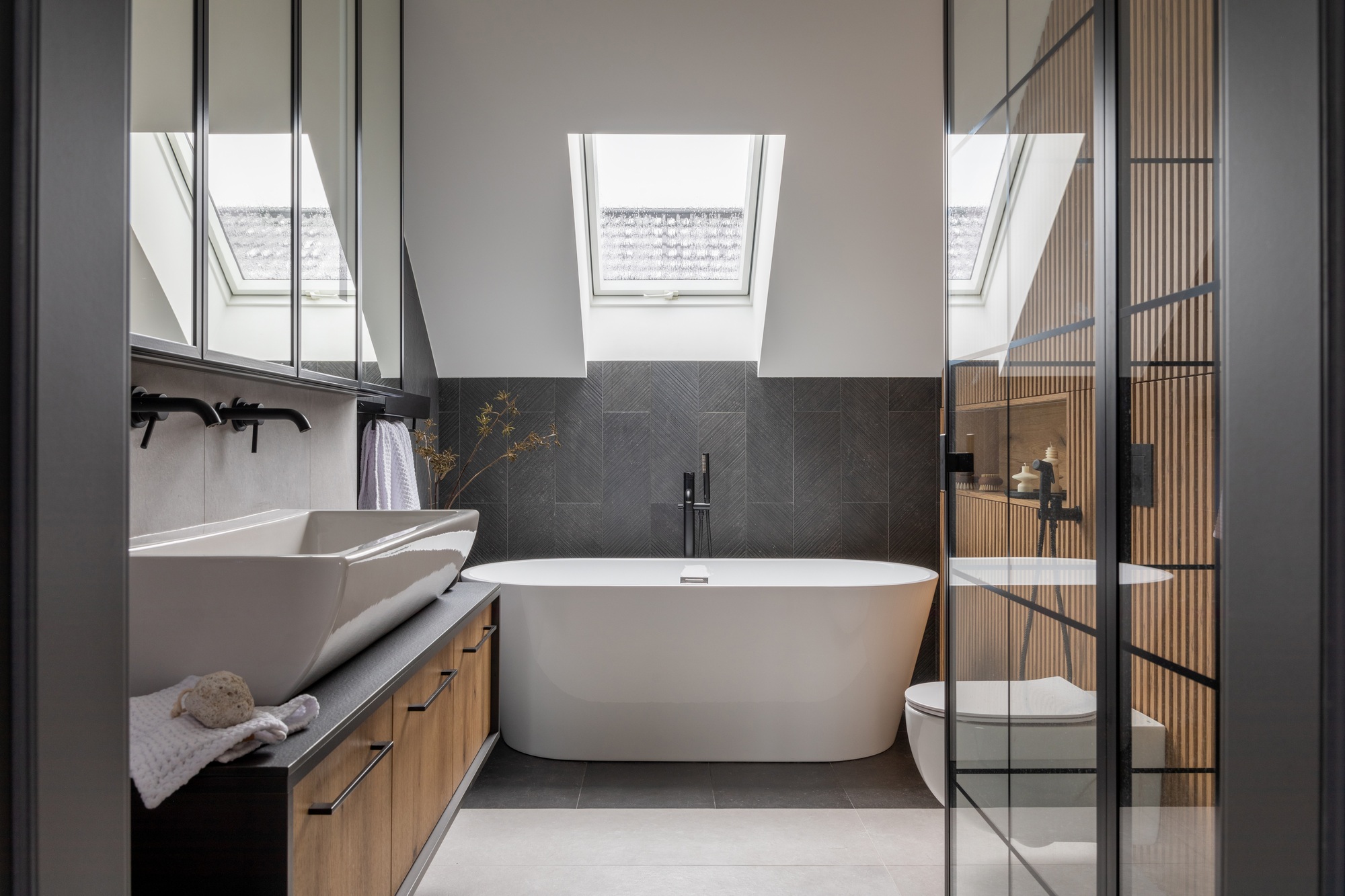 Stylish interior of bathroom